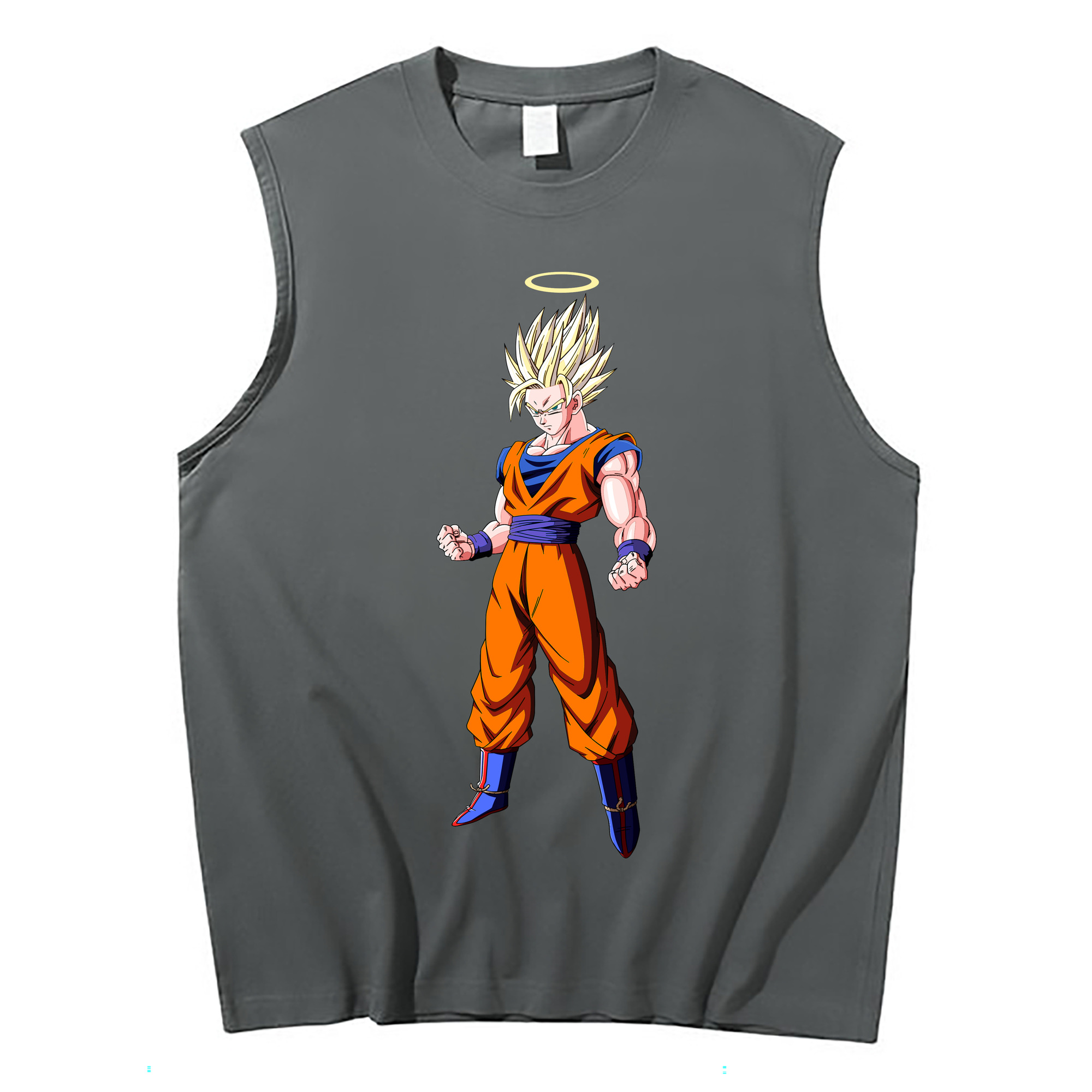 （画像用） ドラゴンボール 孫悟空（そん ごくう）Son Goku カカロット DRAGON BALL Kakarotto コットン100％タンクトップ（フロントプリント）